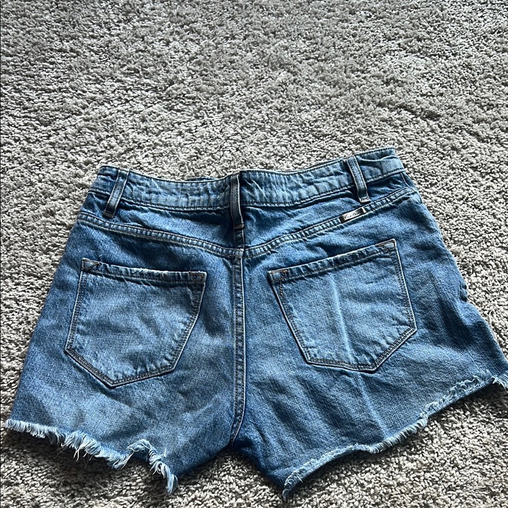 High rise cutoff Jean Shorts